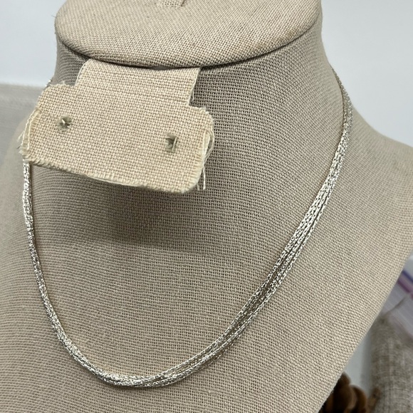 Vintage Milor Italy 925 Sterling Multi-Strand Necklace – 16" - Picture 3 of 15